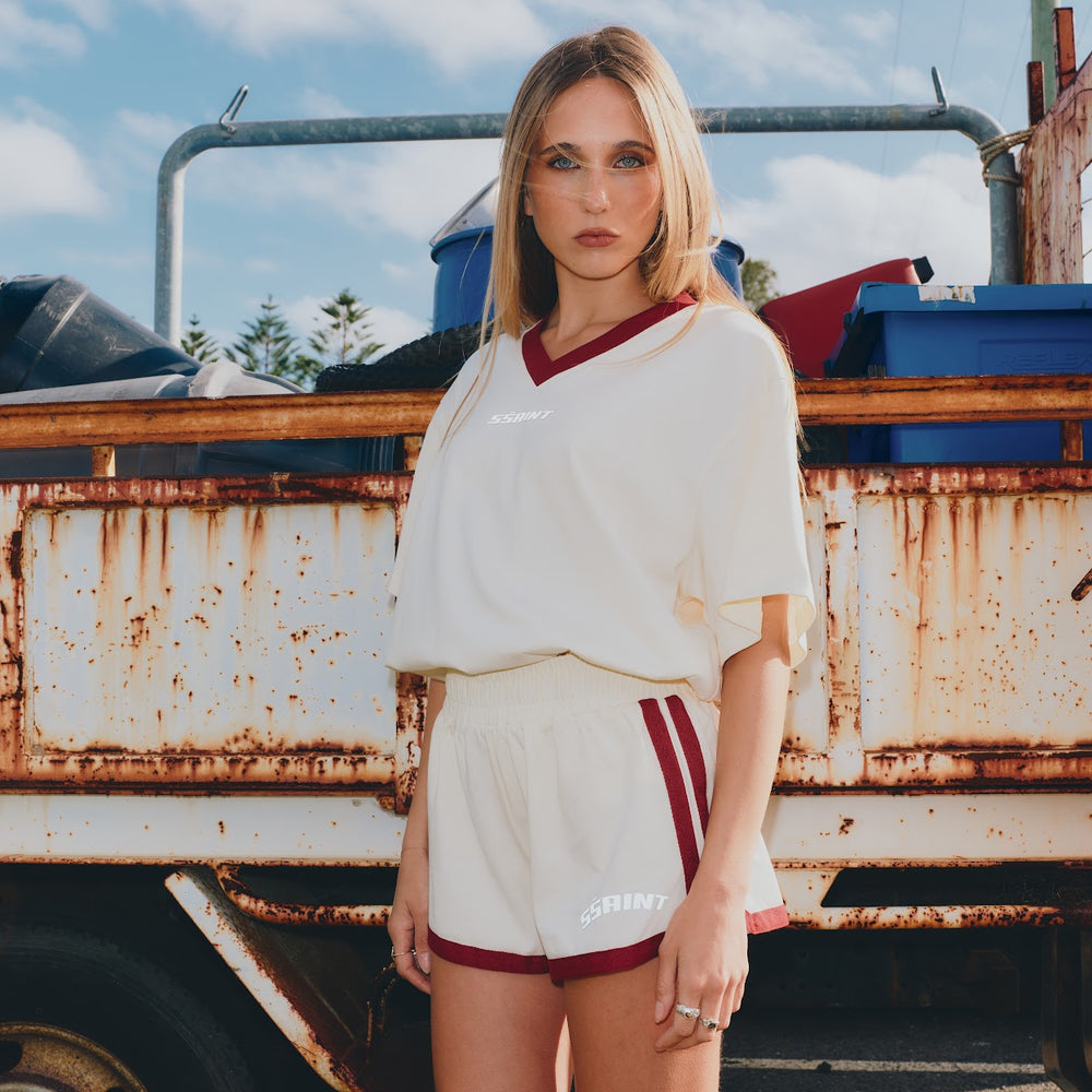 PREORDER SSAINT - Reflective V Shorts in Butter