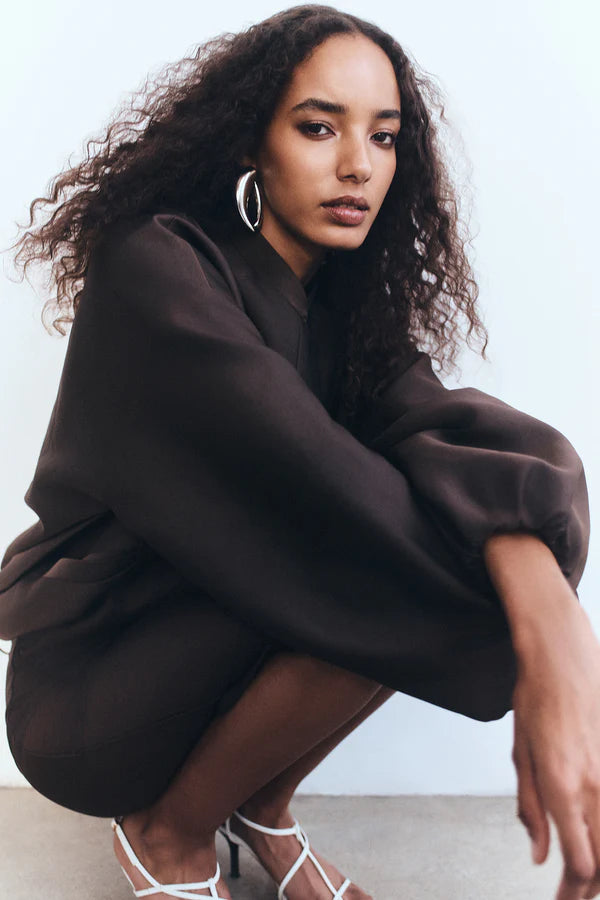 Shona Joy - Otis Bomber Jacket in Ristretto