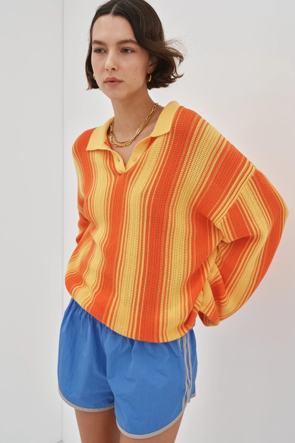 Blanca - Odette Sweater in Tangerine