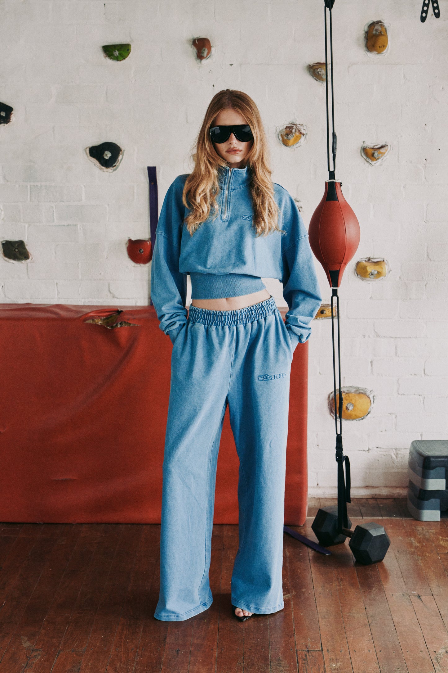 SSAINT - Acid Wash Trackpant in Denim