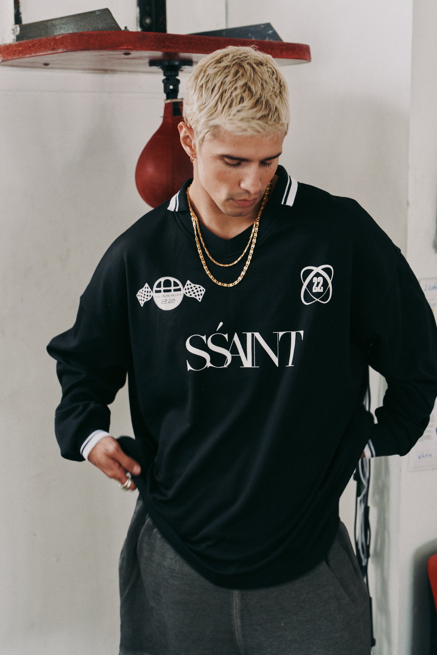 PREORDER: SSAINT - Polo Top in Black