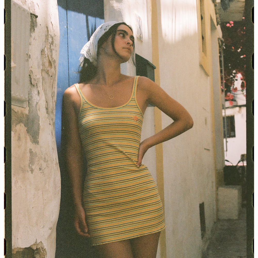 
                      
                        Ciao Ciao Vacation - Lemon Striper Mini Dress
                      
                    