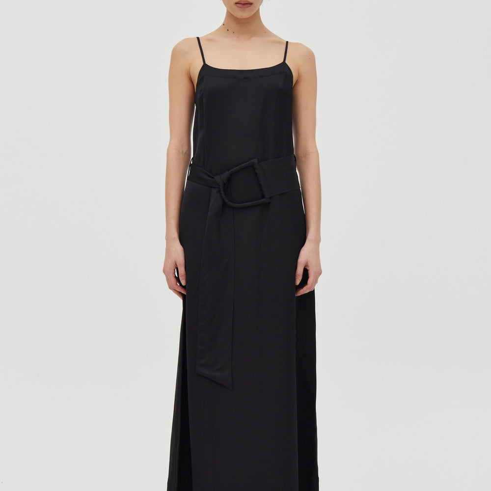 Third Form - Elysian Belted Maxi Dress in Black