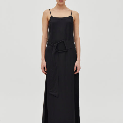 Third Form - Elysian Belted Maxi Dress in Black