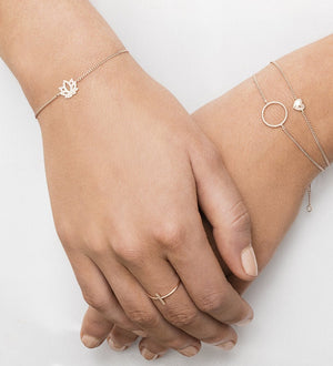 Kirstin Ash - Heart Charm Bracelet in Silver