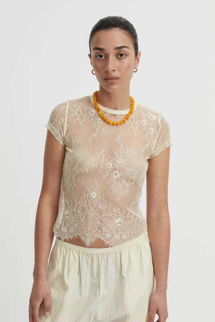 Blanca - Riven Baby Tee in Cream