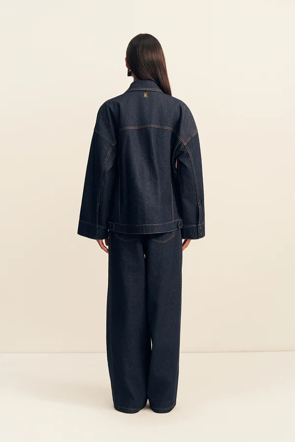 Shona Joy - Rita Belted Jacket in Deep Indigo