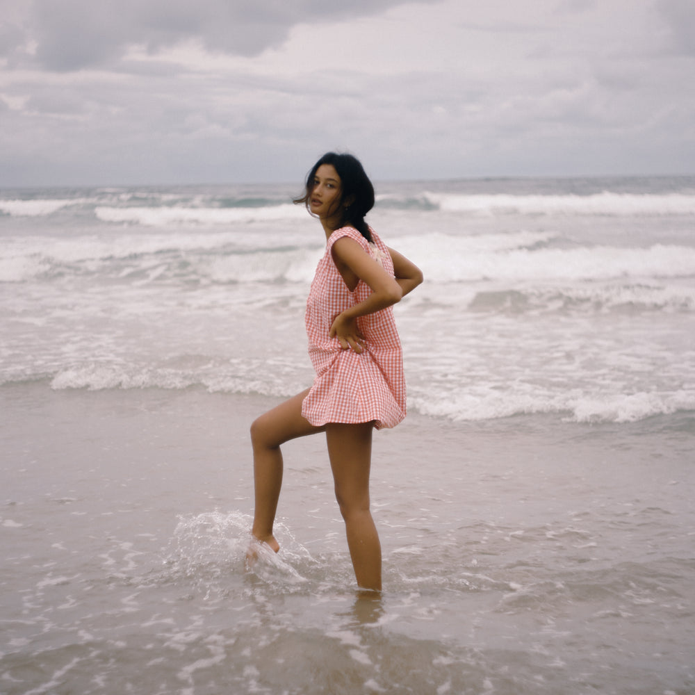 Bare Road - Luna Shift Dress in Starburst Gingham