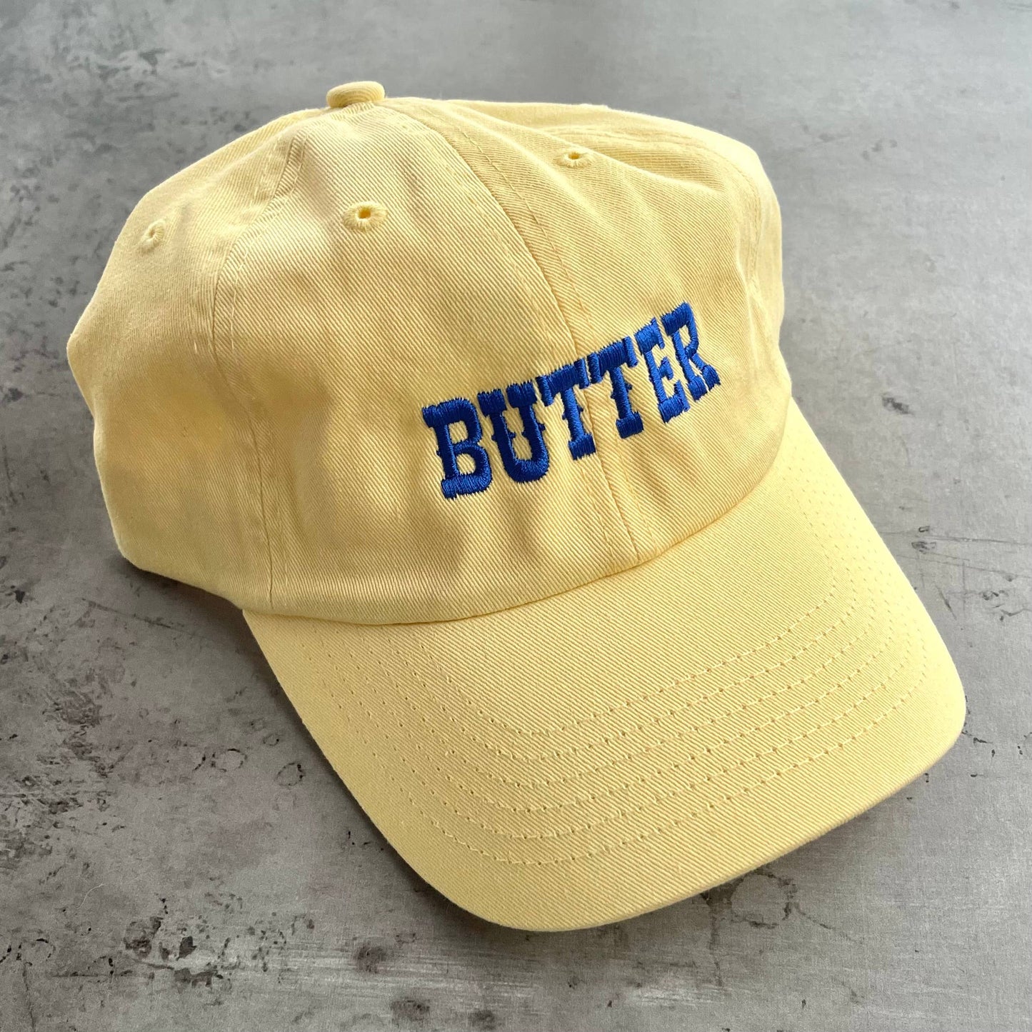 Butter Baseball Cap Dad Hat Restaurant foodie Chef bakery: Pigment dyed yellow