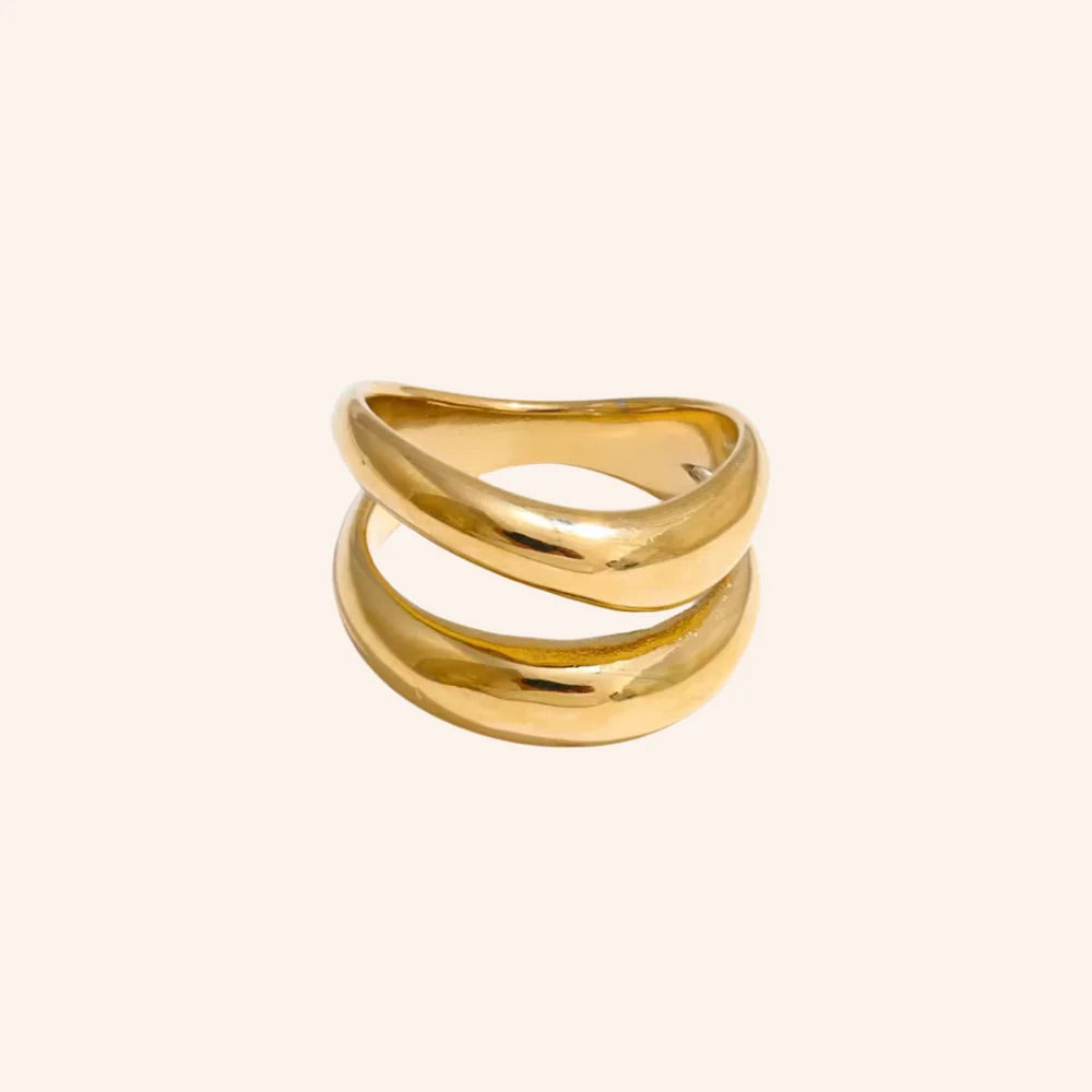 We are Emte - Double Ring in 18k Gold Plated – Emte Boutique