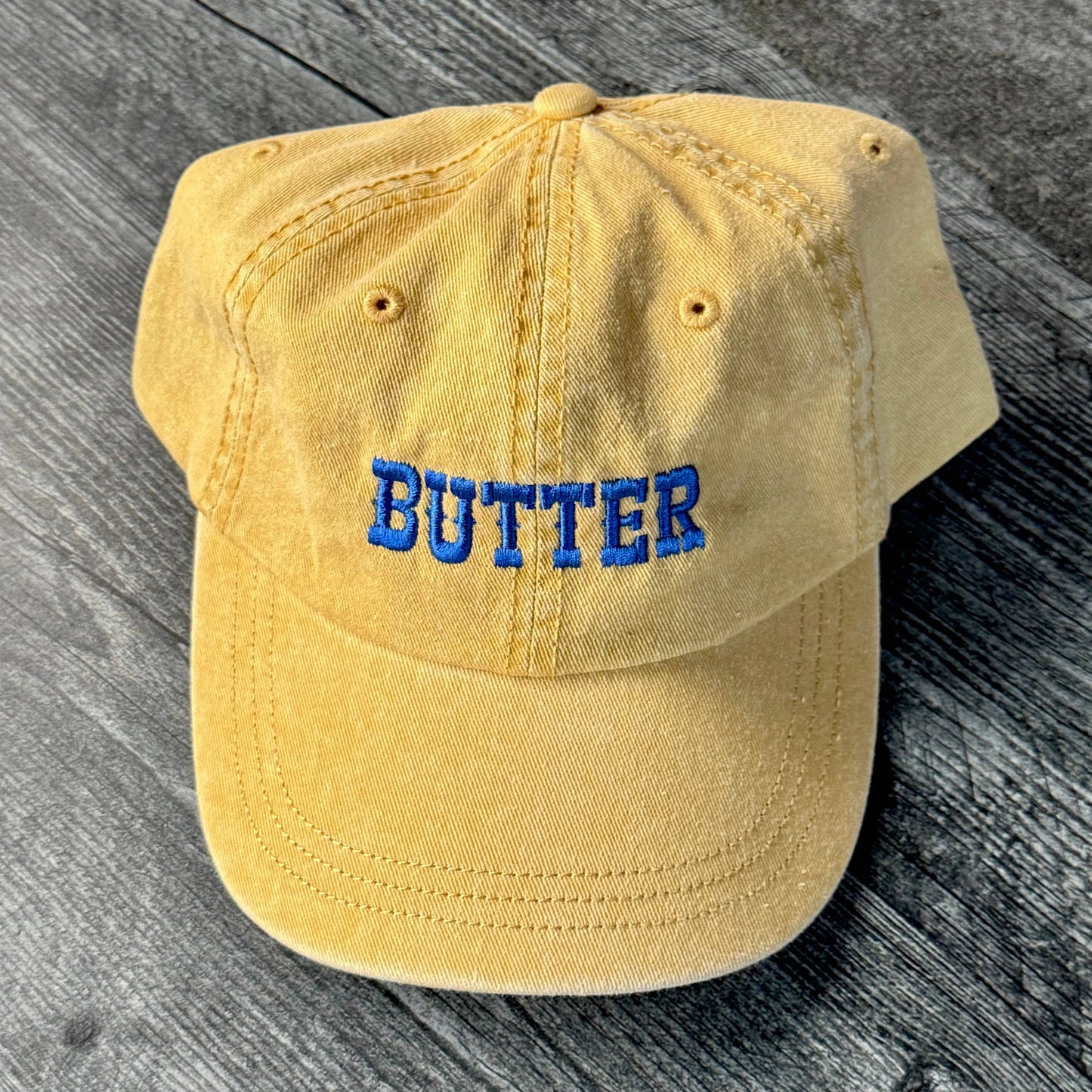 Butter Baseball Cap Dad Hat Restaurant foodie Chef bakery: Pigment dyed yellow