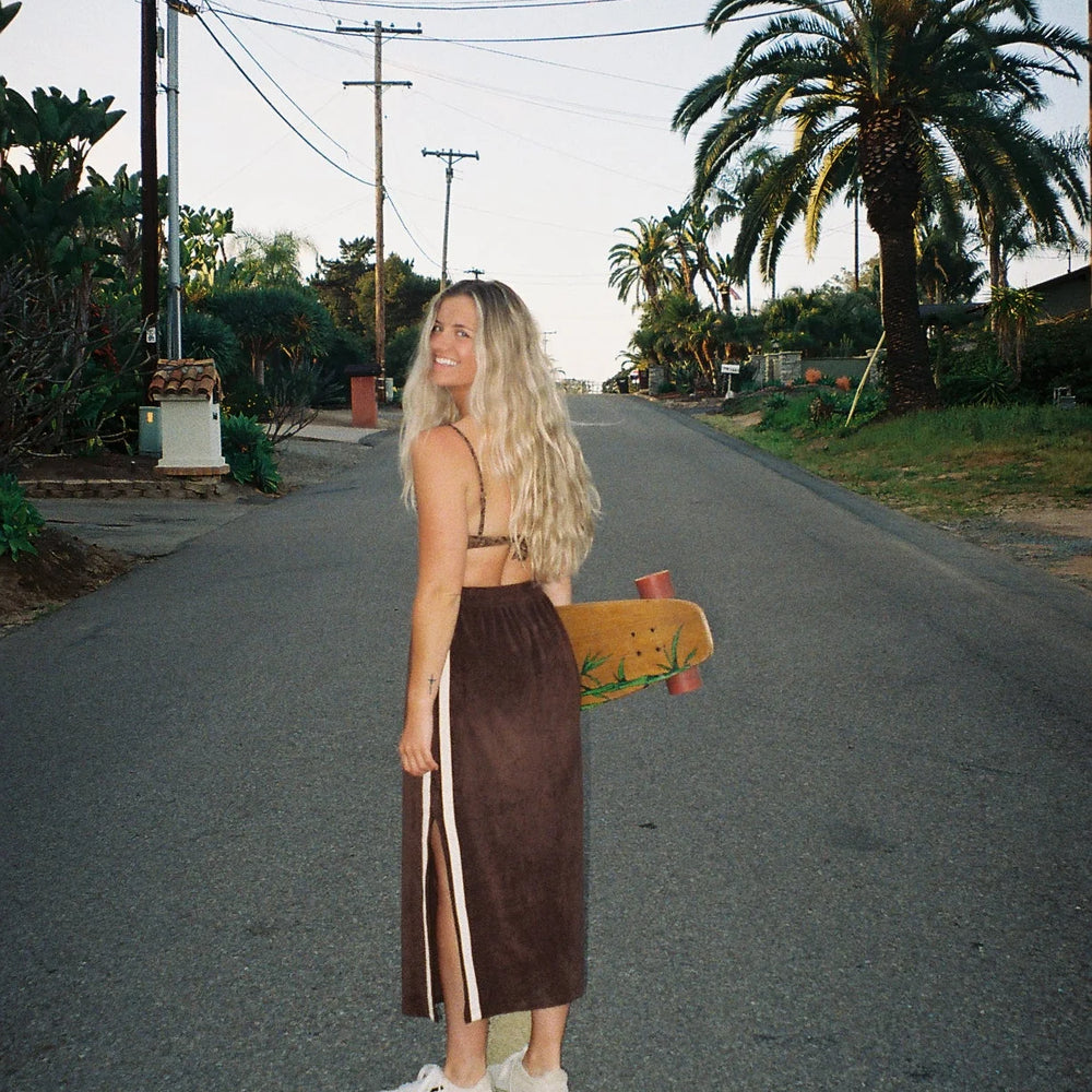 
                      
                        Atmosea - Terry Long Skirt in Chocolate
                      
                    