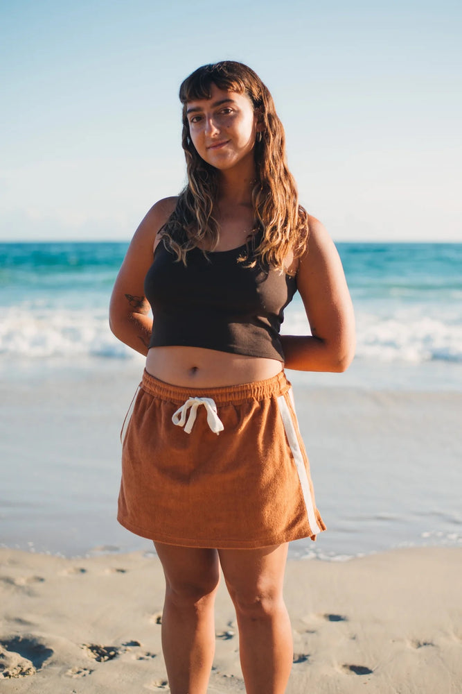 Atmosea - Terry Towelling Skirt in Rust