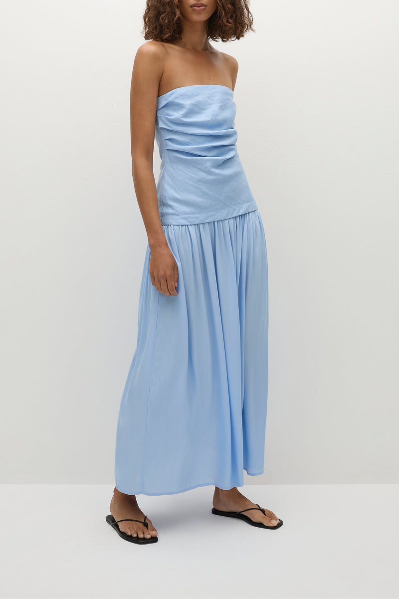 Faithfull The Brand - Hedy Maxi Dress in Mineral Blue