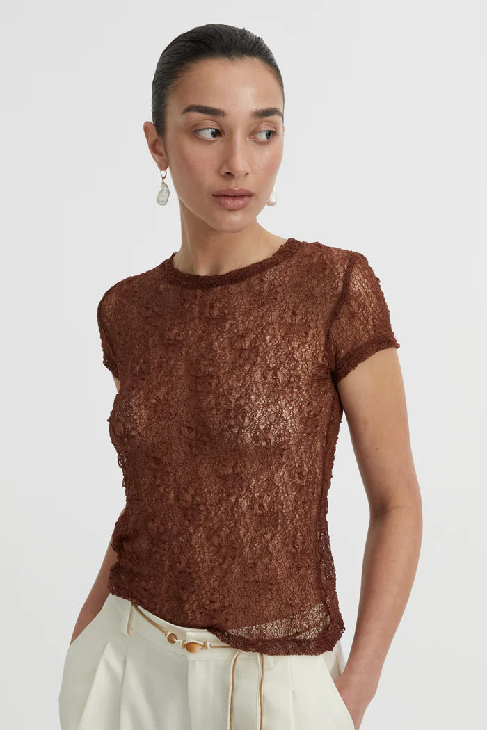 Blanca - Riven Baby Tee in Brown
