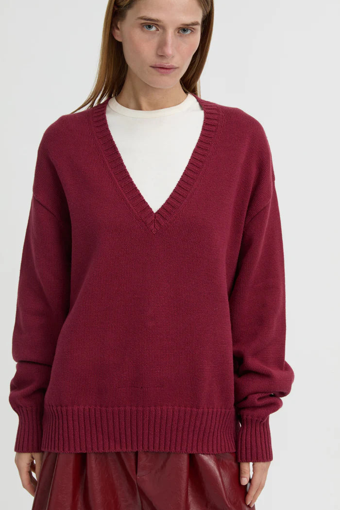 Blanca - Elowen Sweater in Burgundy