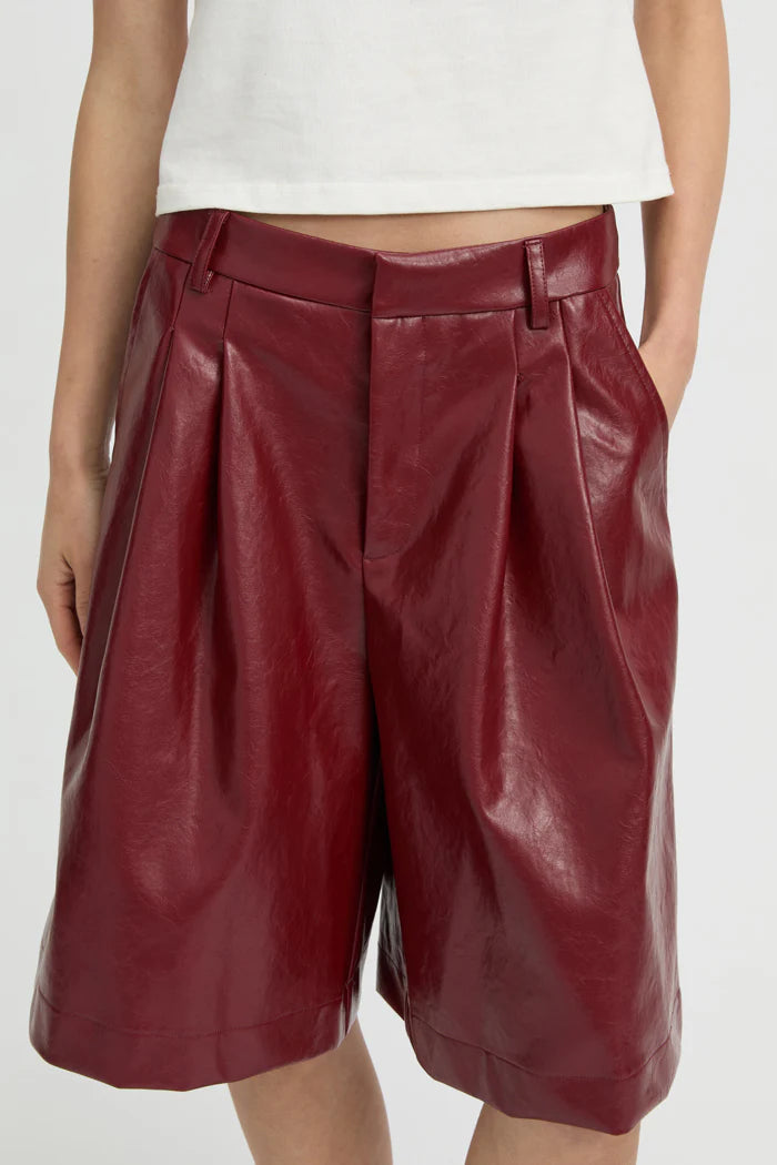 Blanca - Kaia Shorts in Burgundy