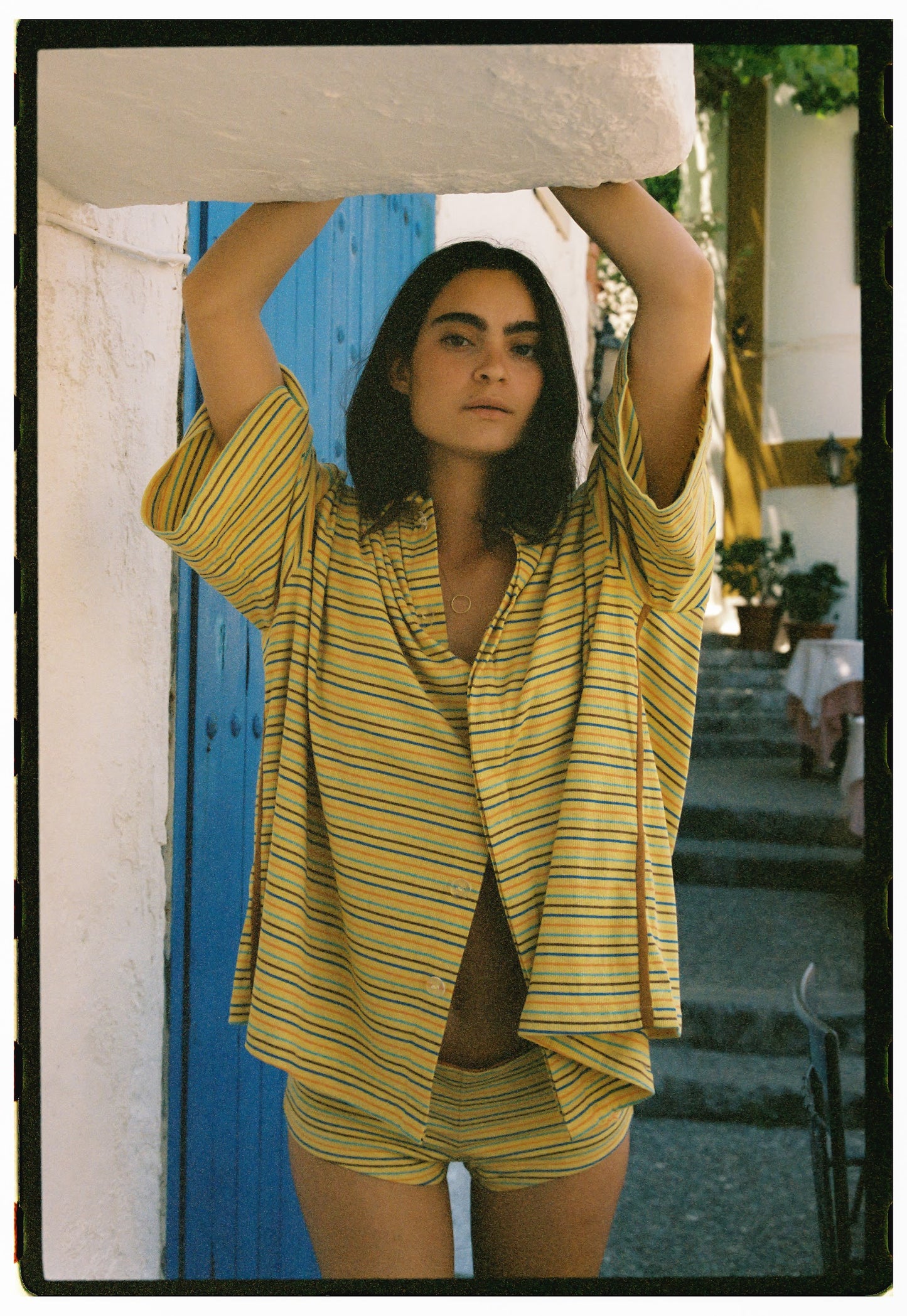 Ciao Ciao Vacation - Lemon Striper Bungalow Shirt
