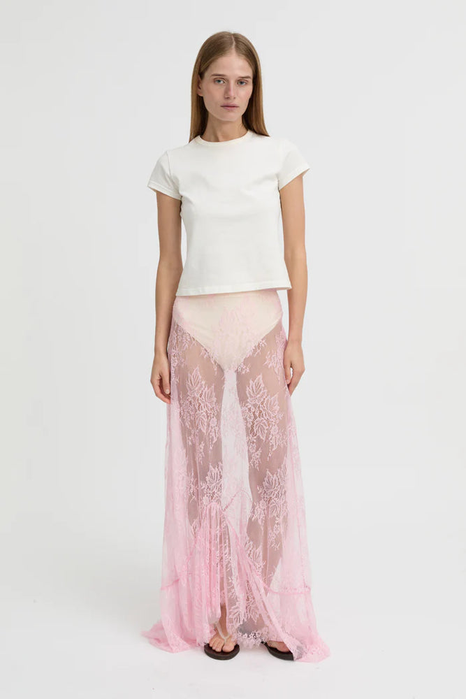 Blanca - Veda Lace Skirt in Pink