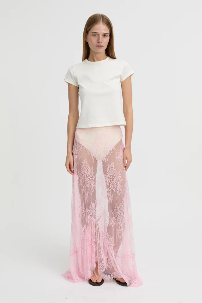Blanca - Veda Lace Skirt in Pink