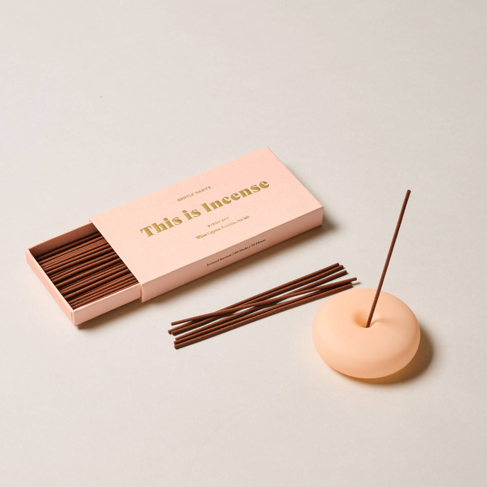 
                      
                        Frosted Glass Holder Small in Peach
                      
                    