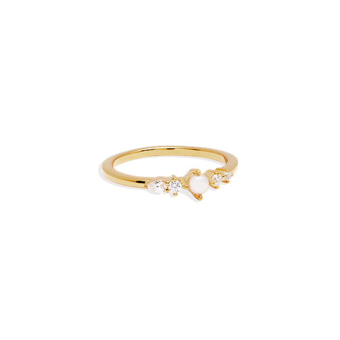 By Charlotte - Sea Foam Ring in Gold