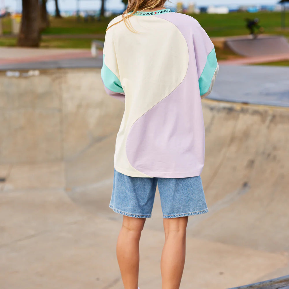 
                      
                        Only Lovers Left - Ying Yang Jersey in Aqua/ Cream
                      
                    