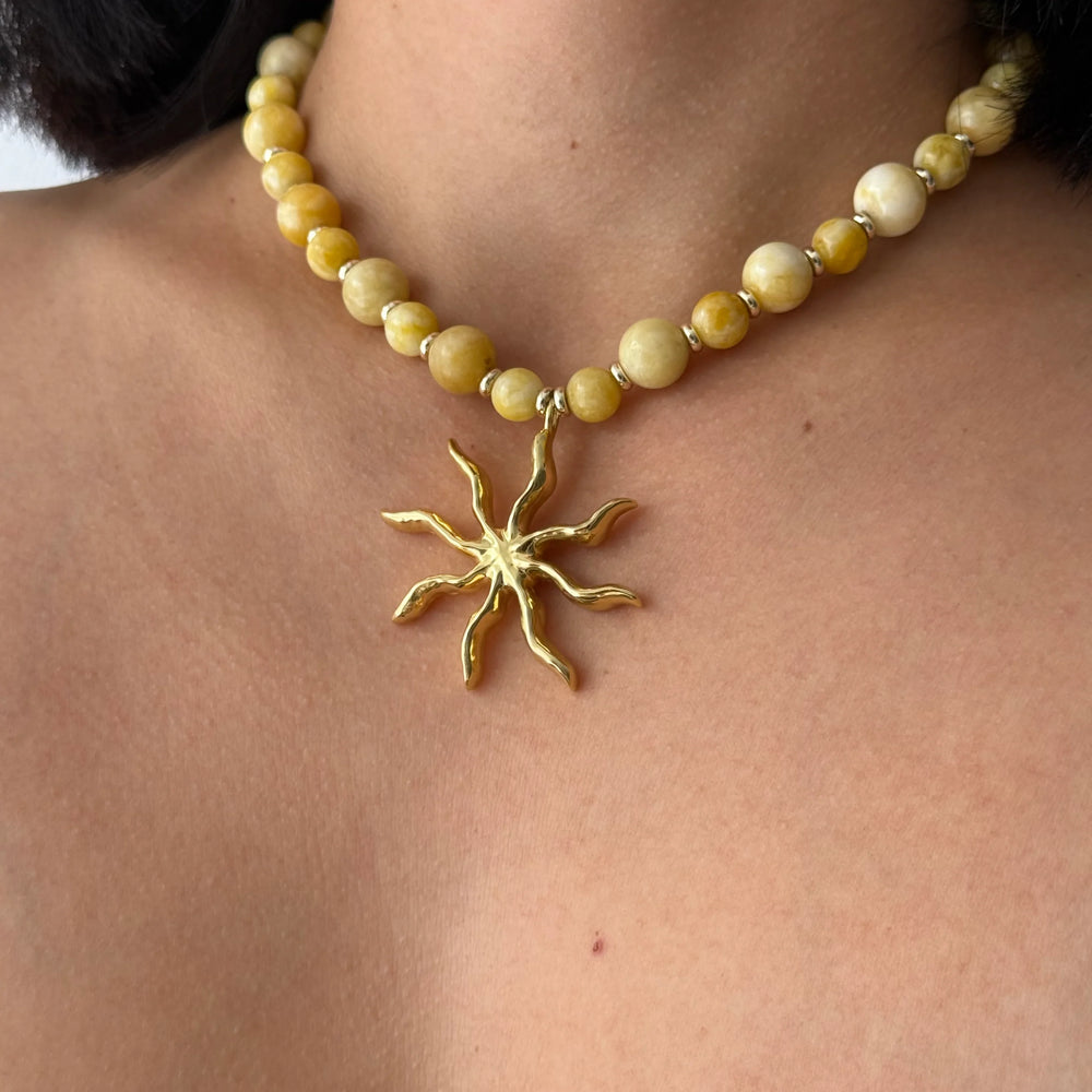 Käärme Jewels - Sunset Ray Necklace in Yellow