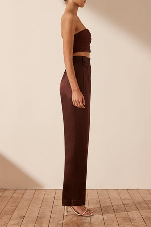 
            
                Load image into Gallery viewer, Shona Joy - Lana Tailored Pant in Cocoa
            
        
