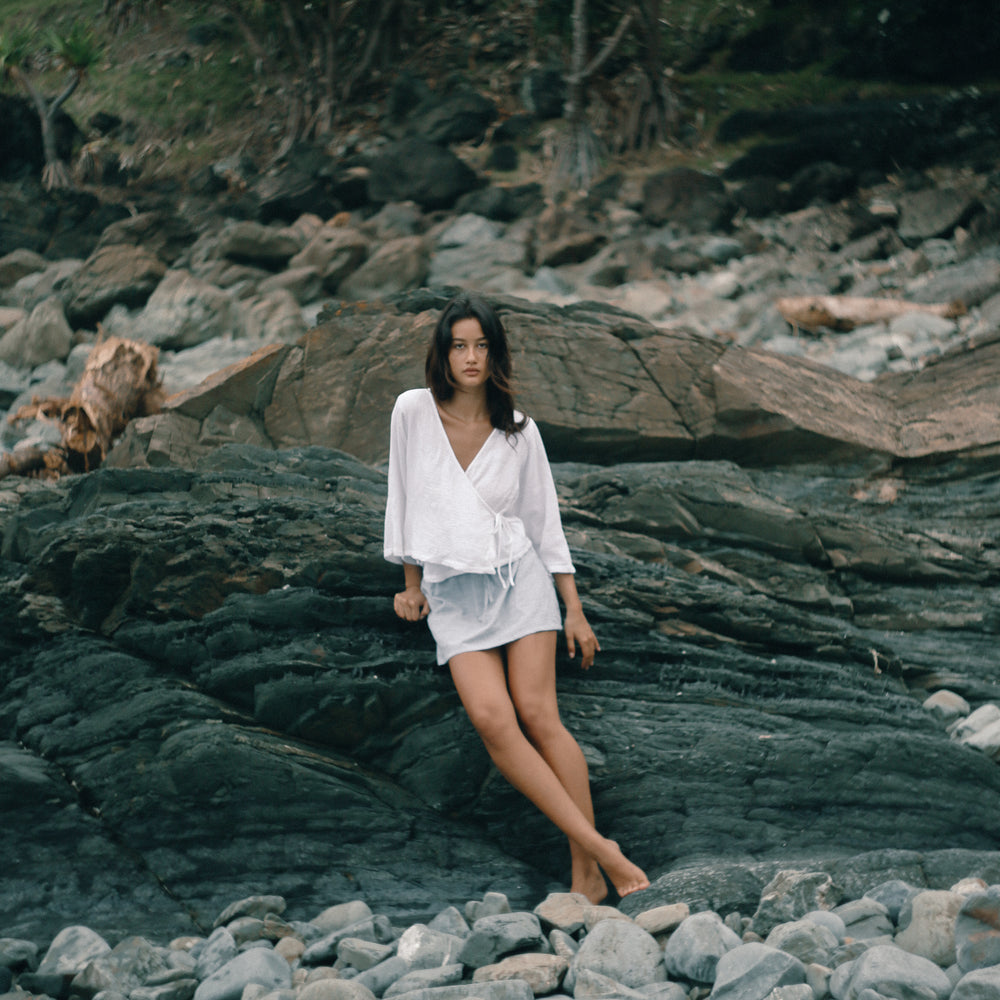 
                      
                        Bare Road - Fleur Skirt in Spirulina Stripe
                      
                    