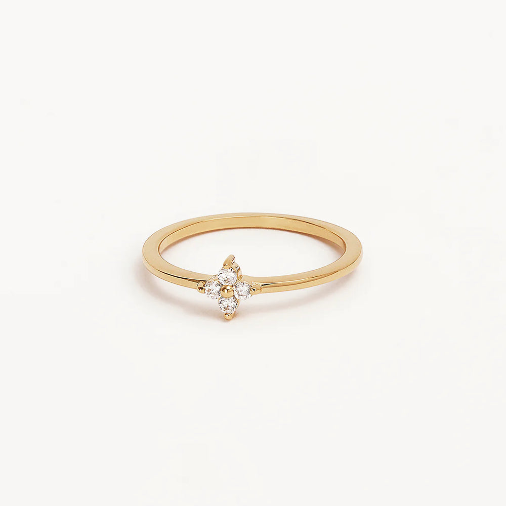 By Charlotte - Crystal Bloom Ring Ring in Gold