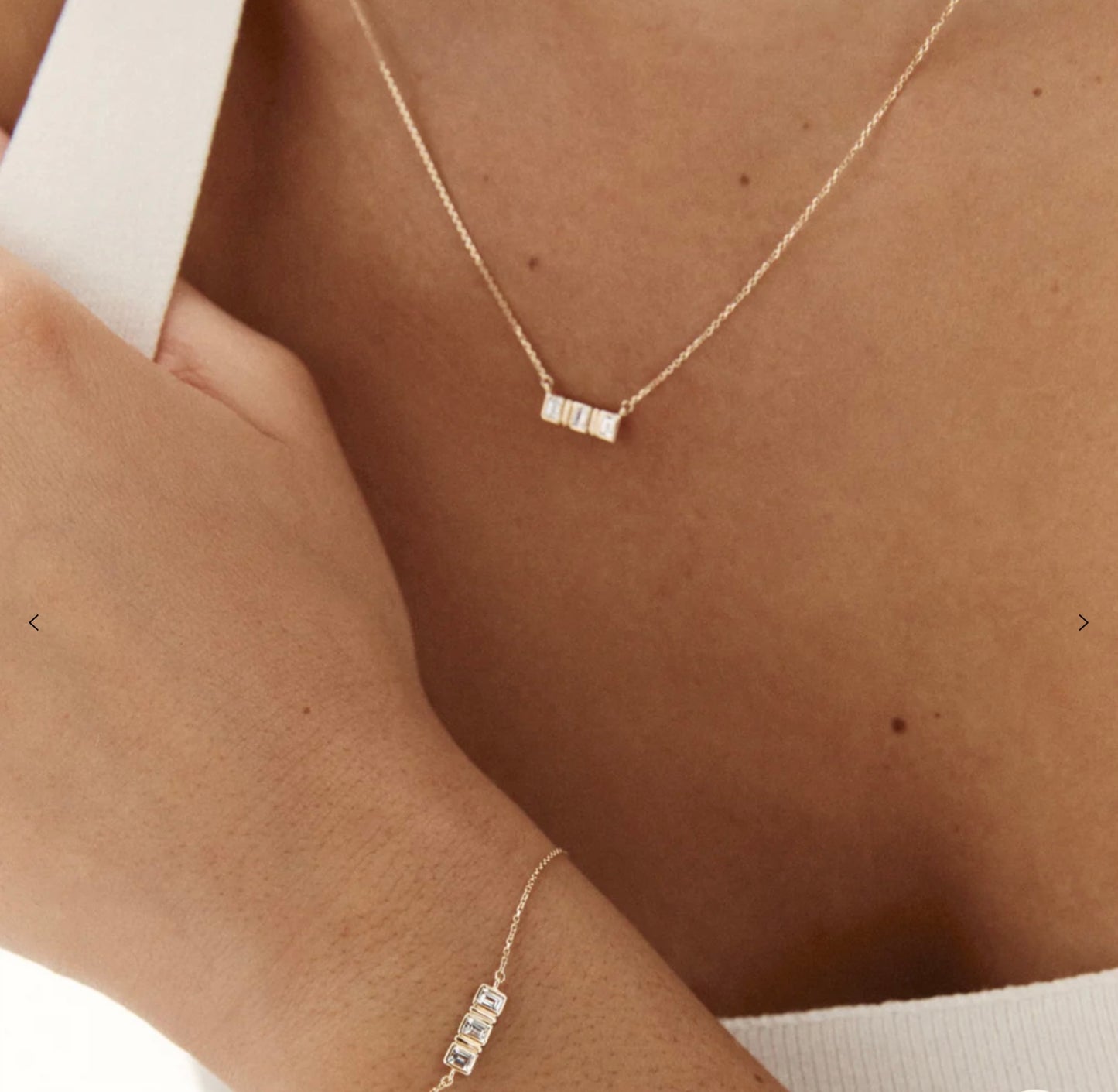 Kirstin Ash - Elysium Baguette Sapphire Bracelet in 9k Solid Gold