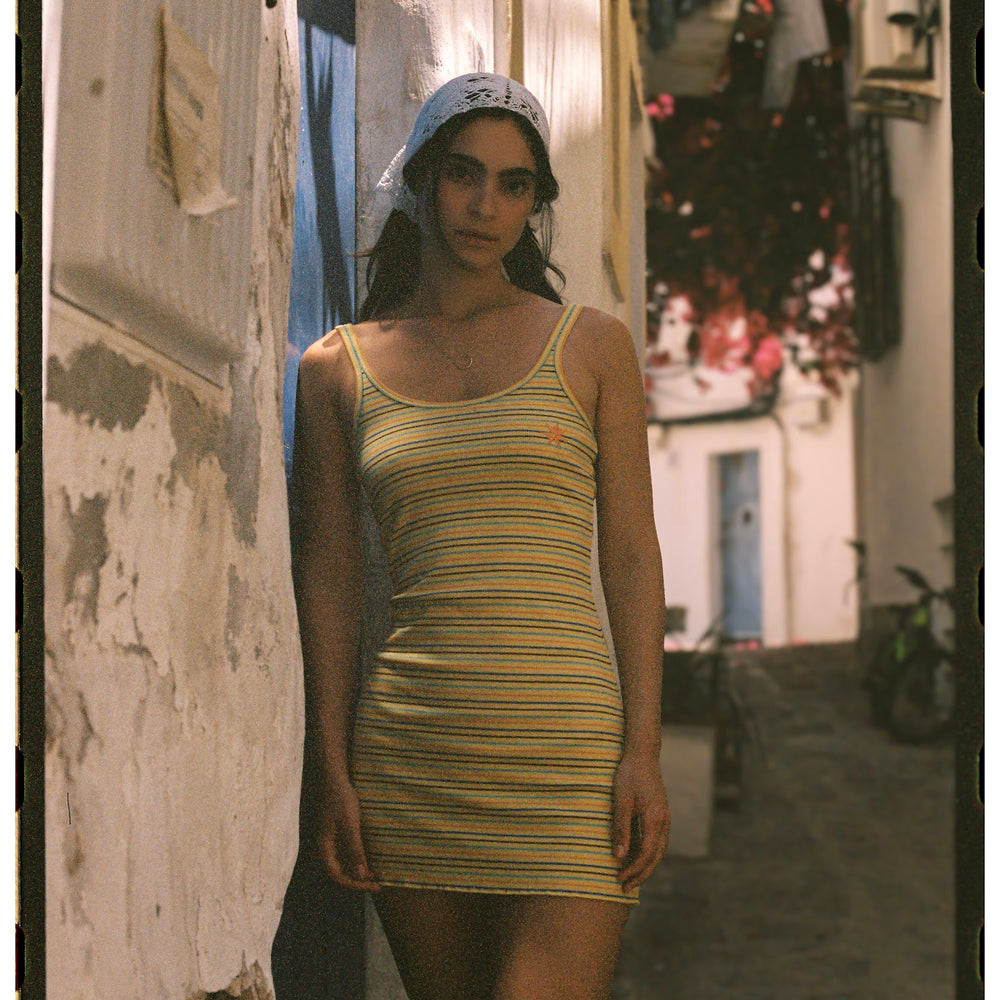Ciao Ciao Vacation - Lemon Striper Mini Dress