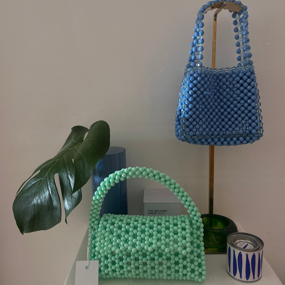 We Are Emte - Edie Beaded Bag in Matcha