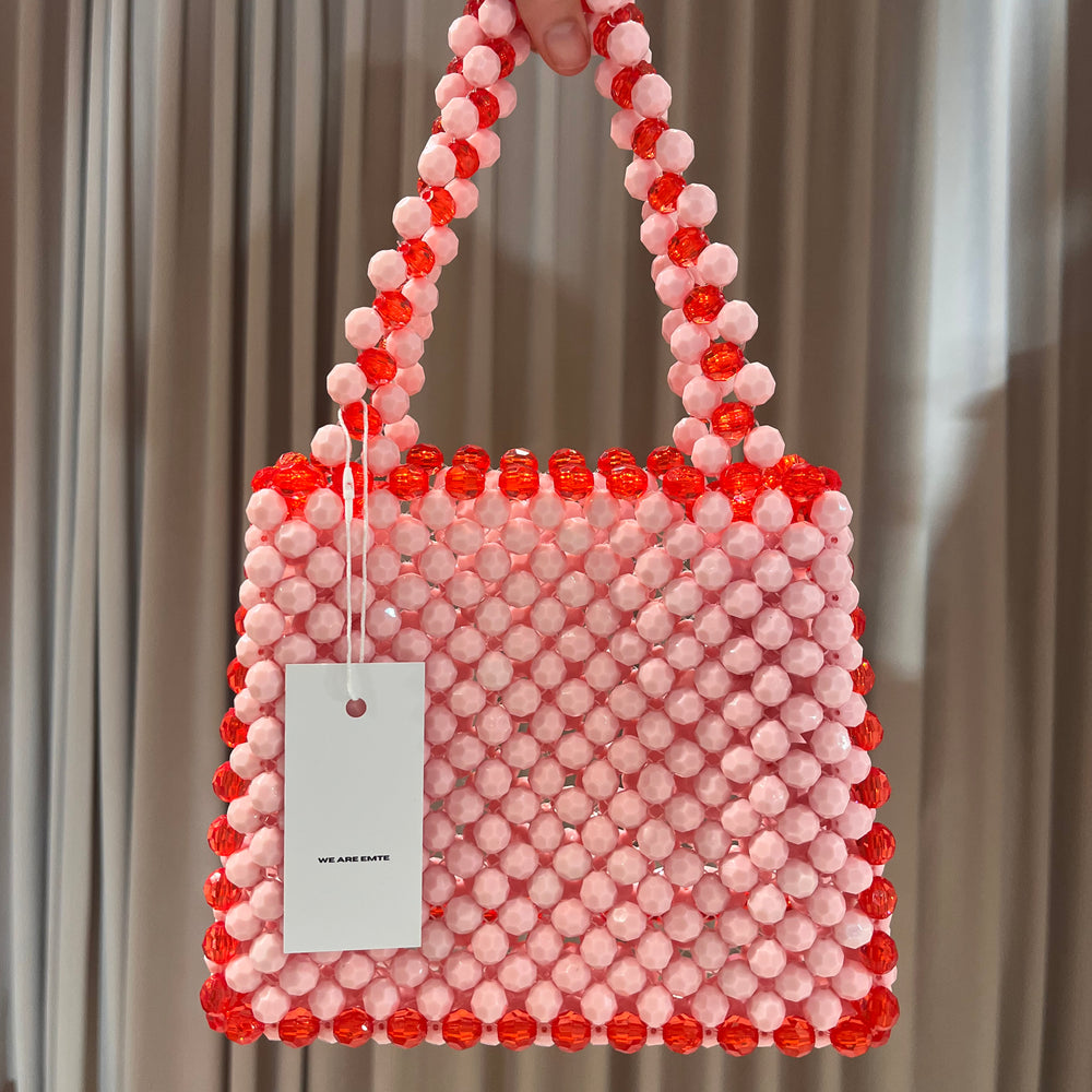 
                      
                        We Are Emte - Lola Beaded Bag (large) in Strawberry
                      
                    