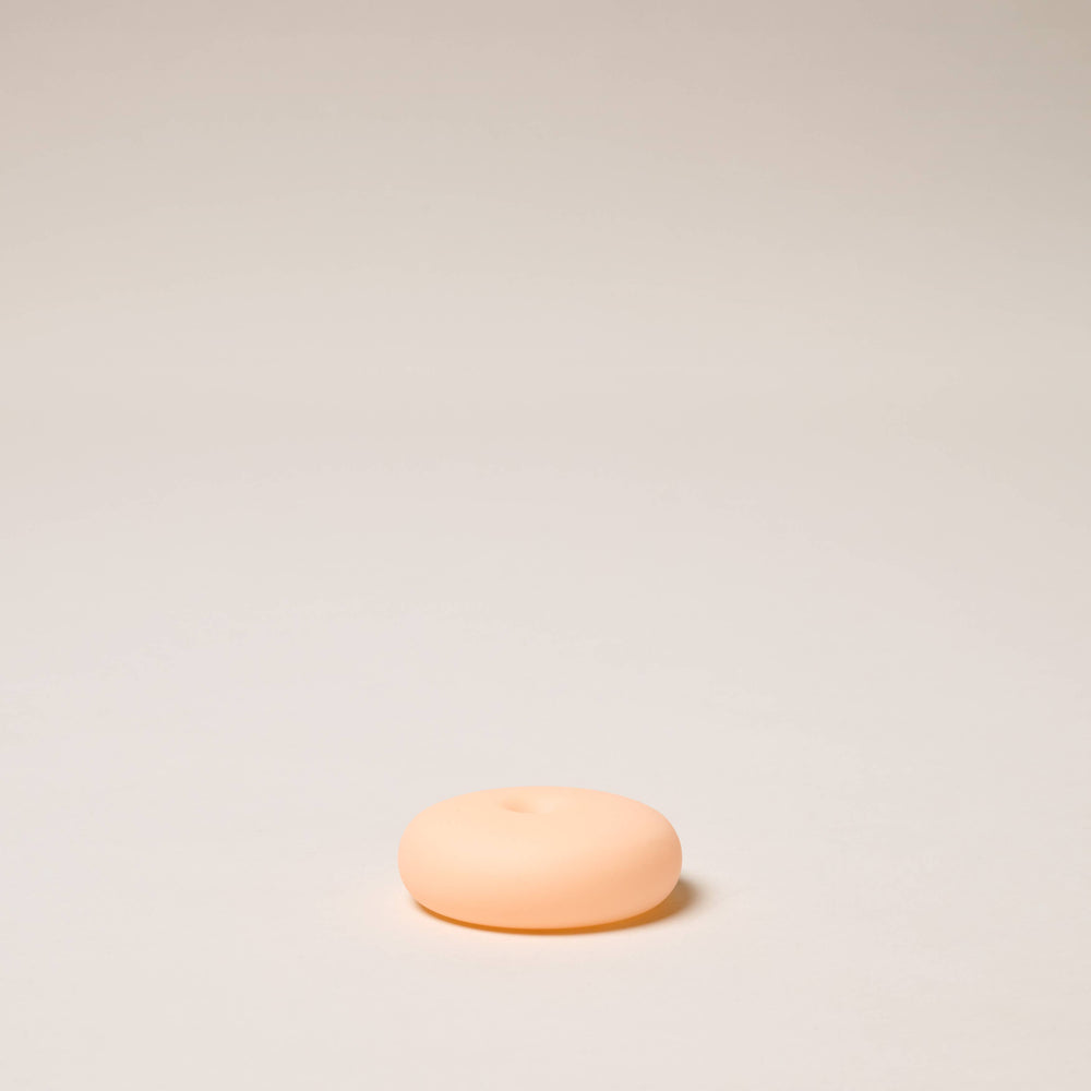 Frosted Glass Holder Small in Peach