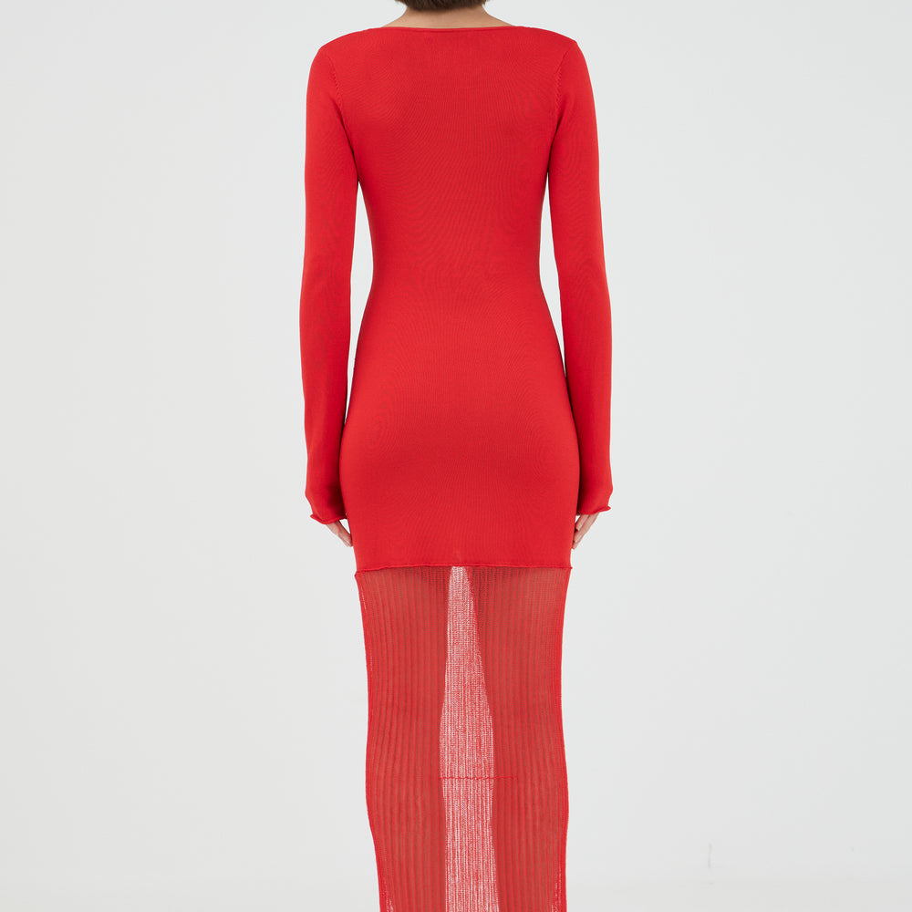
                      
                        Third Form - Rewind Knit Maxi Dress in Cherry Tomato
                      
                    