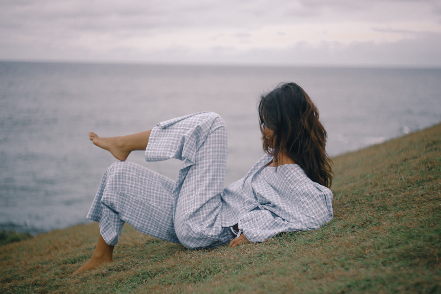Bare Road - Chloe Tie Pant in Cloud Plaid