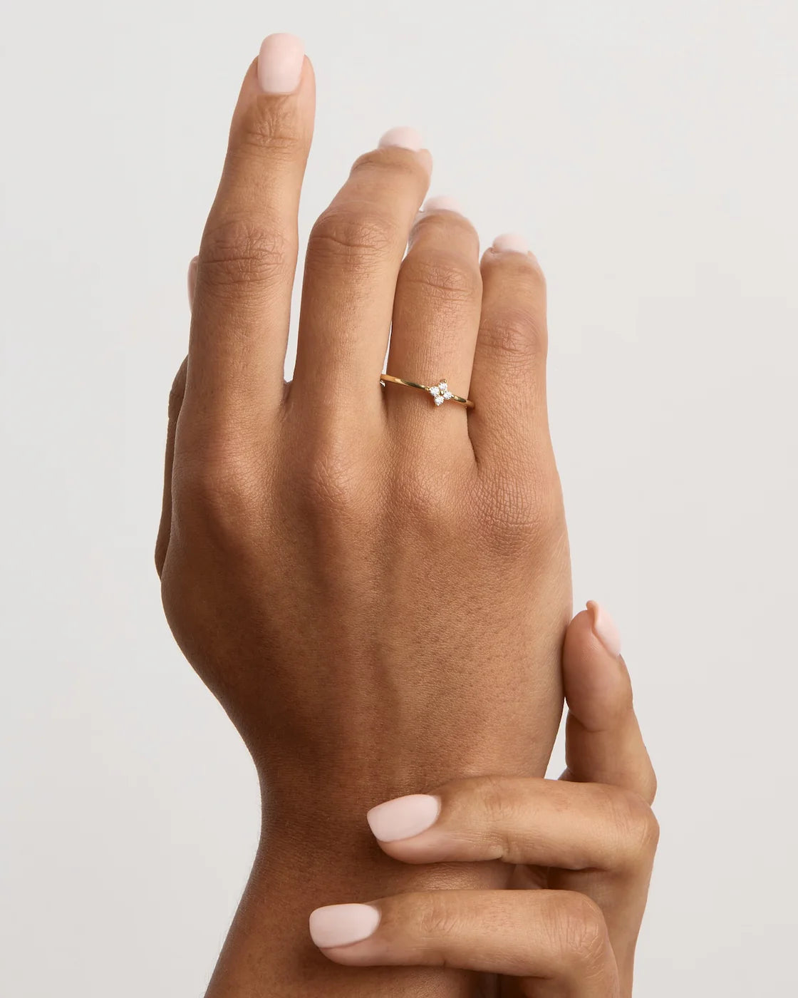 By Charlotte - Crystal Bloom Ring Ring in Gold