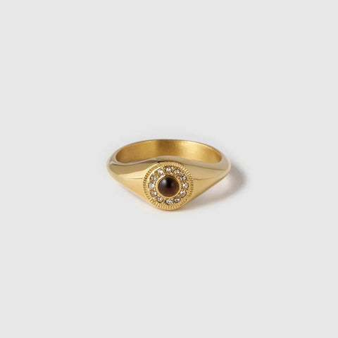 Arms of Eve - Angelo Ring in Gold - Tiger's Eye