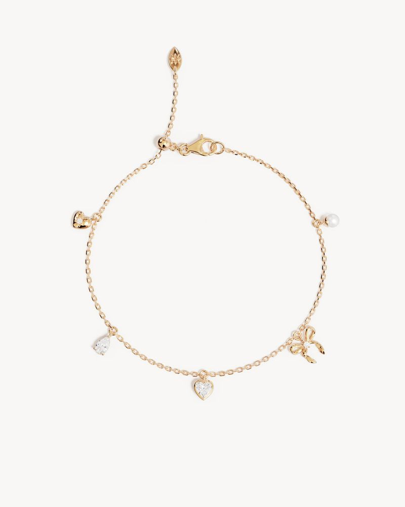 By Charlotte - Forever Yours Charm Bracelet in Gold