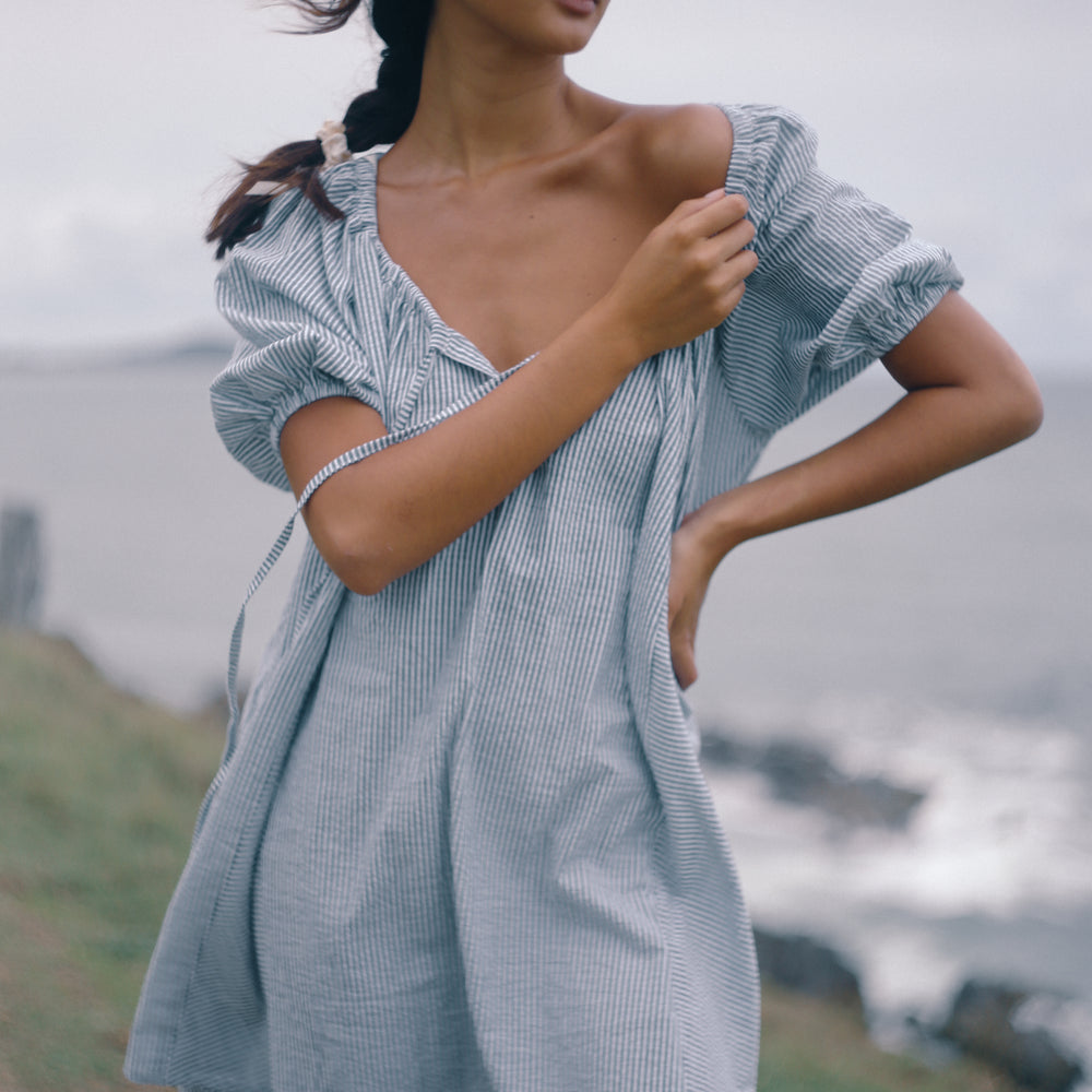 Bare Road - Chloe Dress in Spirulina Stripe