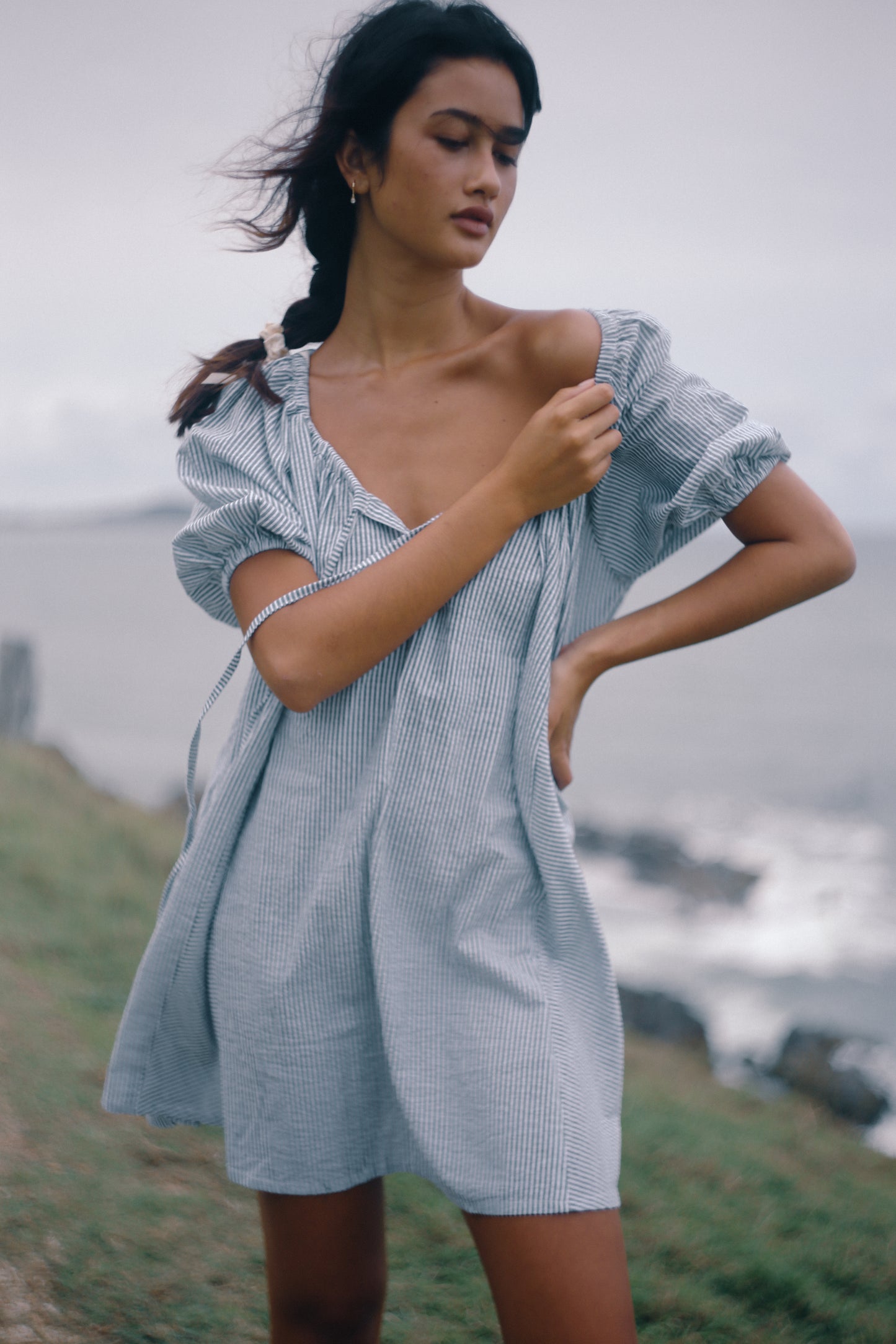 Bare Road - Chloe Dress in Spirulina Stripe