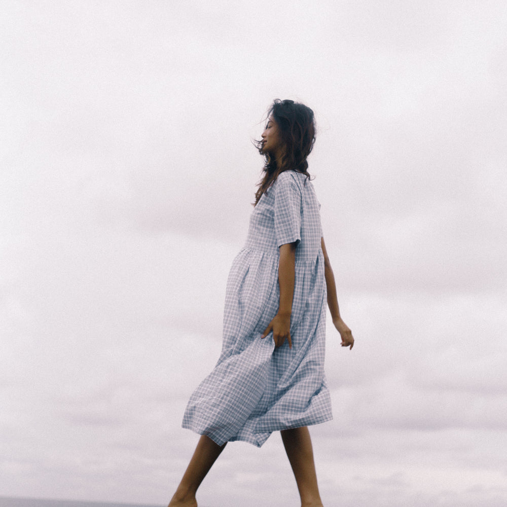 Bare Road - Darcey Midi Dress in Cloud Plaid