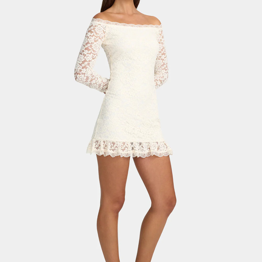 
                      
                        Ownley - Bailey Lace Dress in White
                      
                    