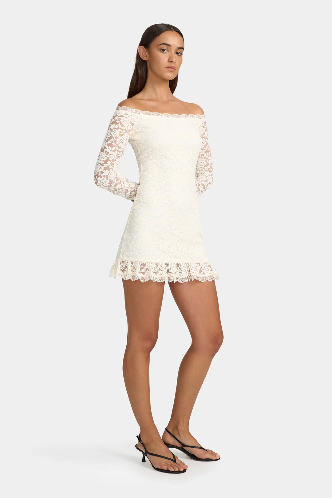Ownley - Bailey Lace Dress in White