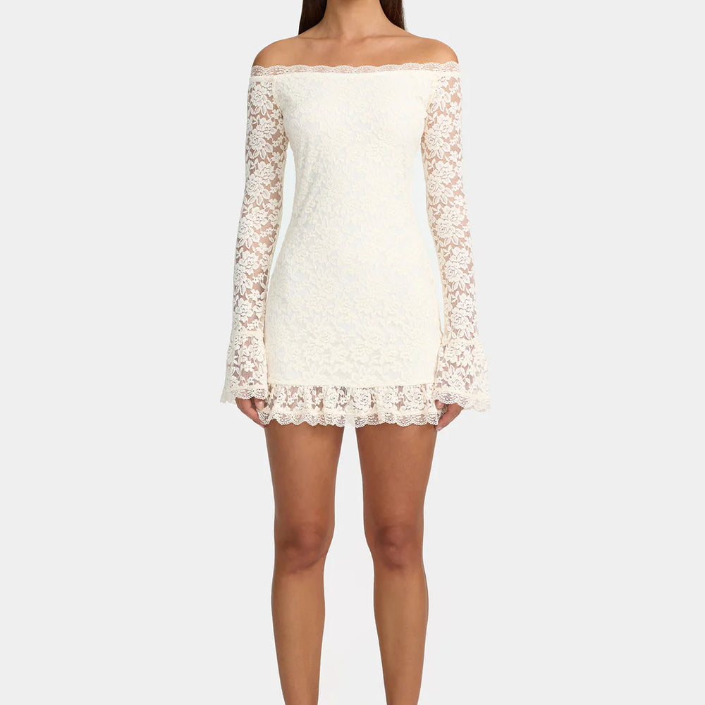 
                      
                        Ownley - Bailey Lace Dress in White
                      
                    