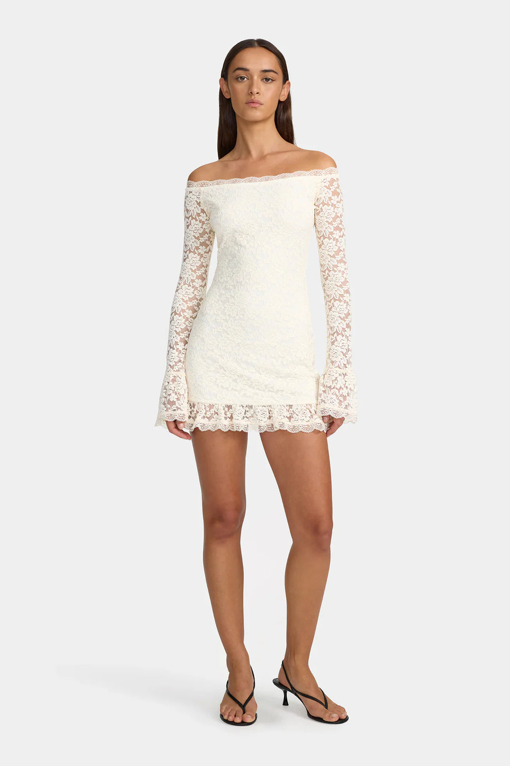 Ownley - Bailey Lace Dress in White