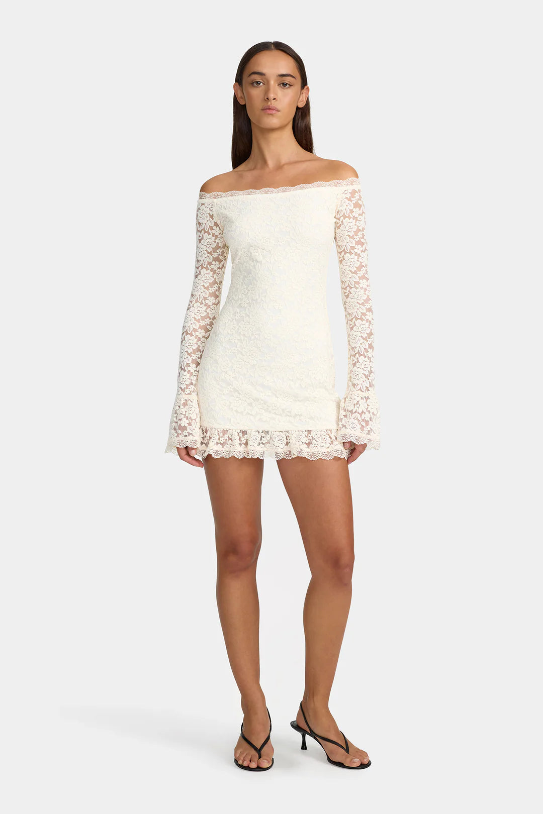 Ownley - Bailey Lace Dress in White