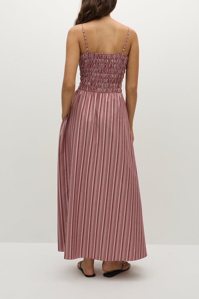 
                      
                        Faithfull The Brand - Anniken Maxi Dress in Burgandy Stripe
                      
                    